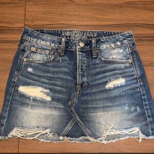 American Eagle Outfitters Blue Mini Skirt Casual